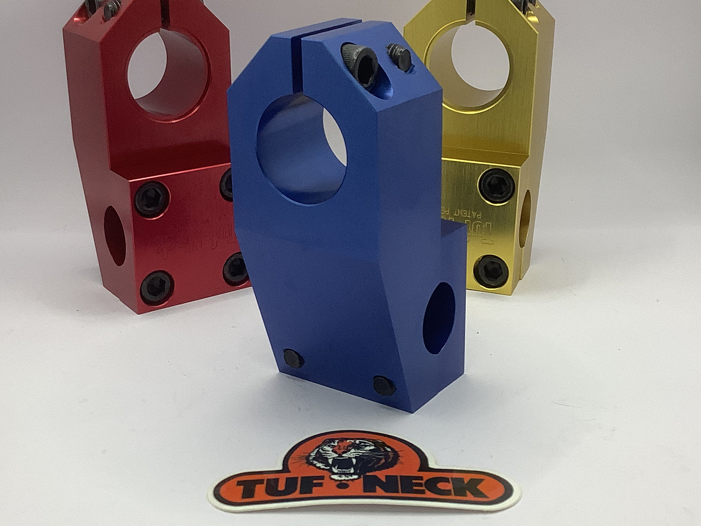 Blue Tuf-Neck Patent Pending 1-1/8 Threadless BMX Stem