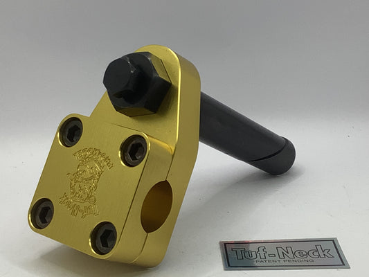 Gold 1" Tuf-Neck Drunken Tiger Retro BMX Stem