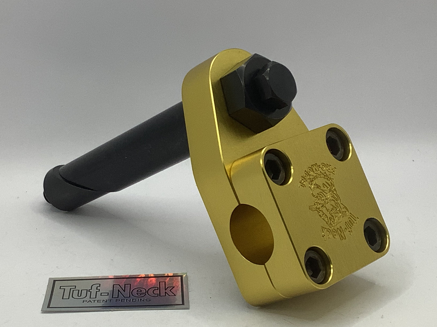 Gold 1" Tuf-Neck Drunken Tiger Retro BMX Stem
