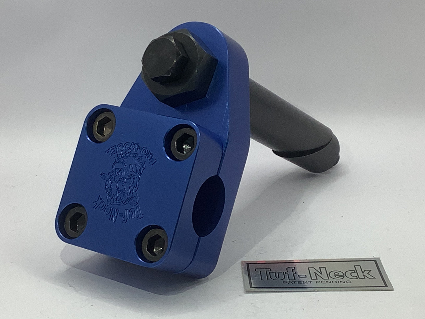 Blue 1" Tuf-Neck Drunken Tiger Retro BMX Stem