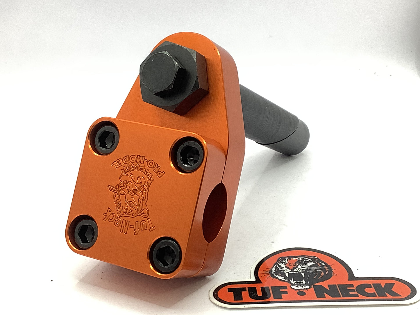 Orange 1" Tuf-Neck Drunken Tiger Retro BMX Stem