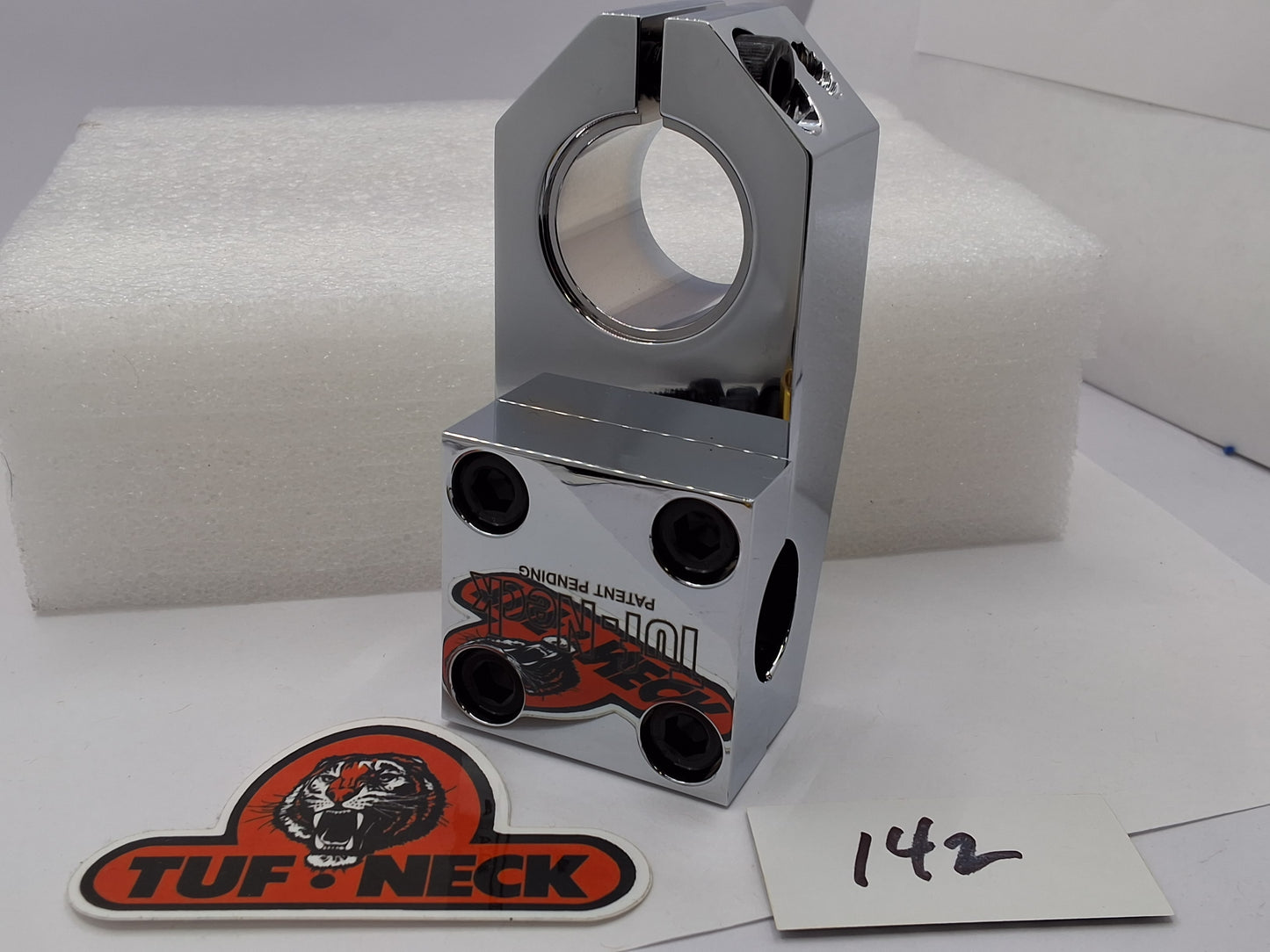 Chrome Tuf-Neck Patent Pending 1-1/8 Threadless 53mm BMX Stem *Blemished #142