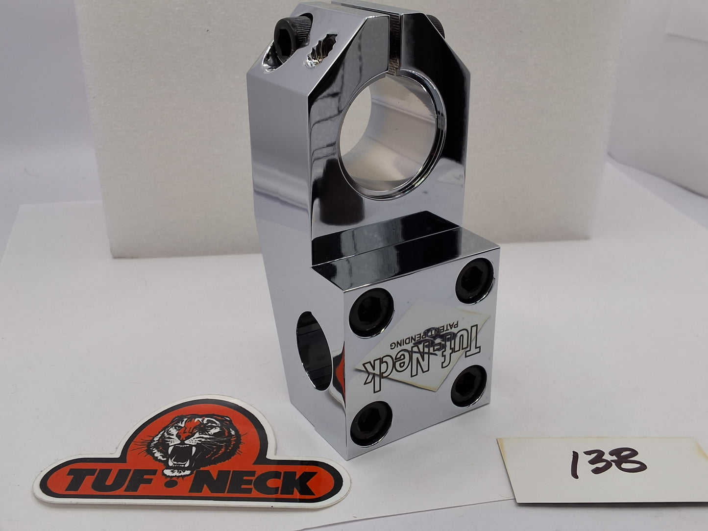 Chrome Tuf-Neck Patent Pending 1-1/8 Threadless 53mm BMX Stem *Blemished #138