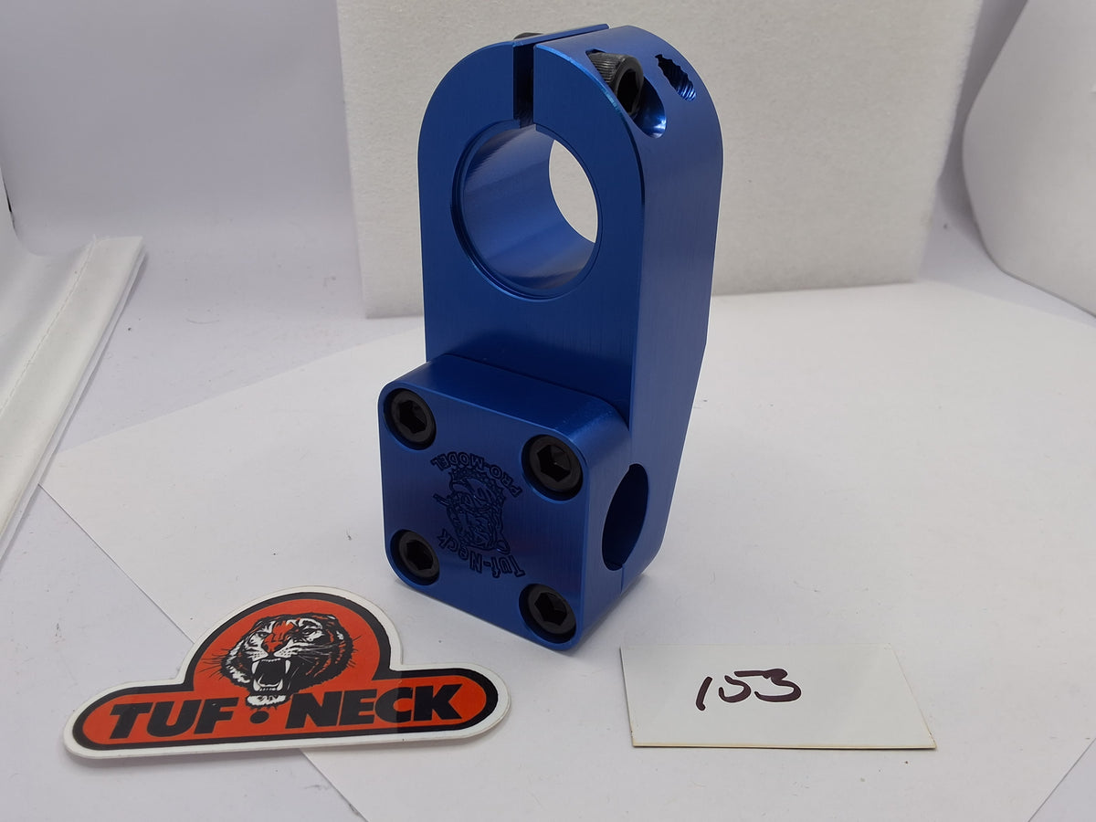 Blue Tuf-Neck Drunken Tiger Threadless 55mm BMX Stem *Barely Blemished