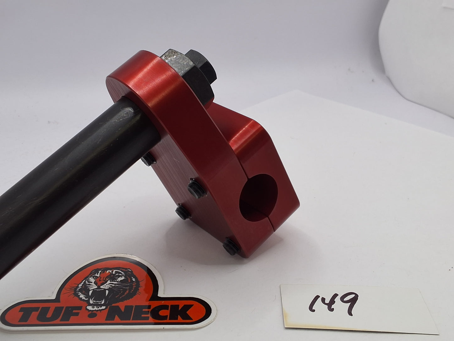 Red 1" Tuf-Neck Stamped Tiger Retro BMX Stem *Blemished #149