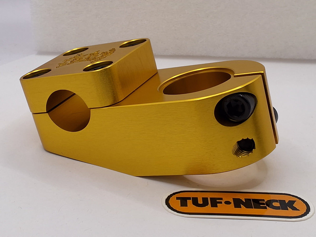 Gold Tuf-Neck Drunken Tiger Threadless 50mm BMX Stem *Barely Blemished