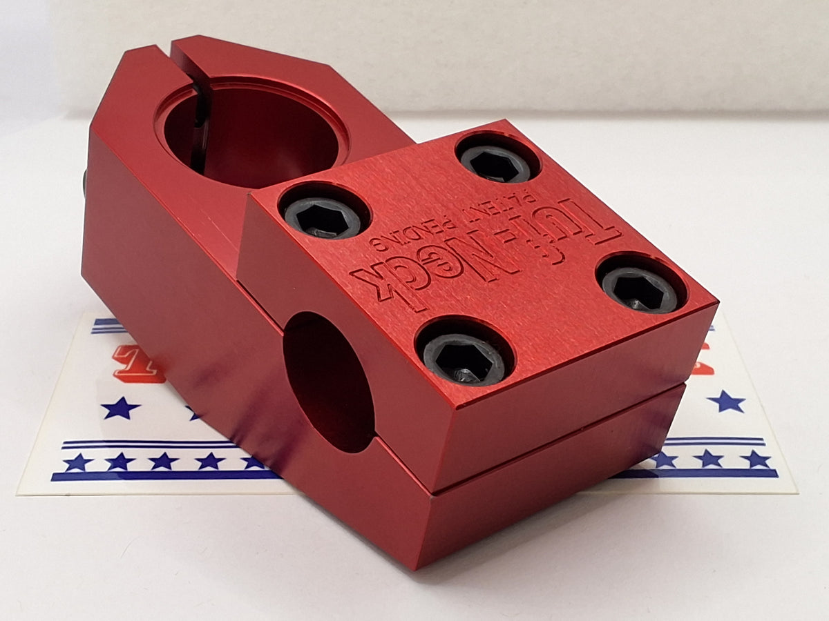 Red Tuf-Neck Retro Threadless 55mm BMX Stem *Barely Blemished