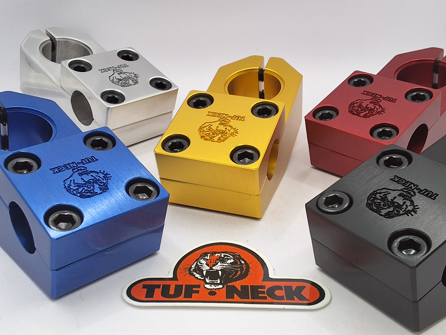Tuf-Neck Square Tiger 1-1/8" Threadless 55mm BMX Stem (1.125") V3