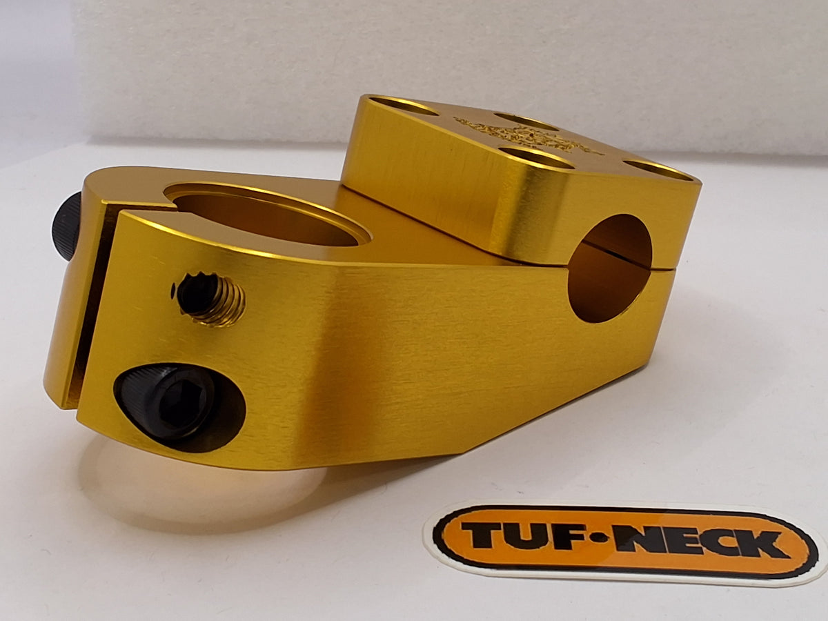 Gold Tuf-Neck Drunken Tiger Threadless 55mm BMX Stem *Barely Blemished