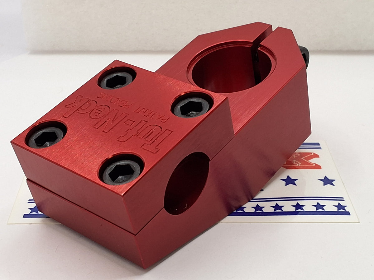 Red Tuf-Neck Retro Threadless 55mm BMX Stem *Barely Blemished