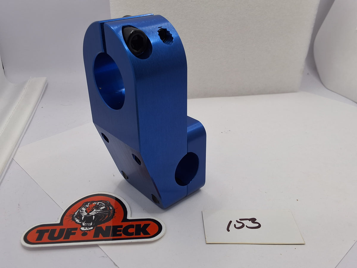 Blue Tuf-Neck Drunken Tiger Threadless 55mm BMX Stem *Barely Blemished