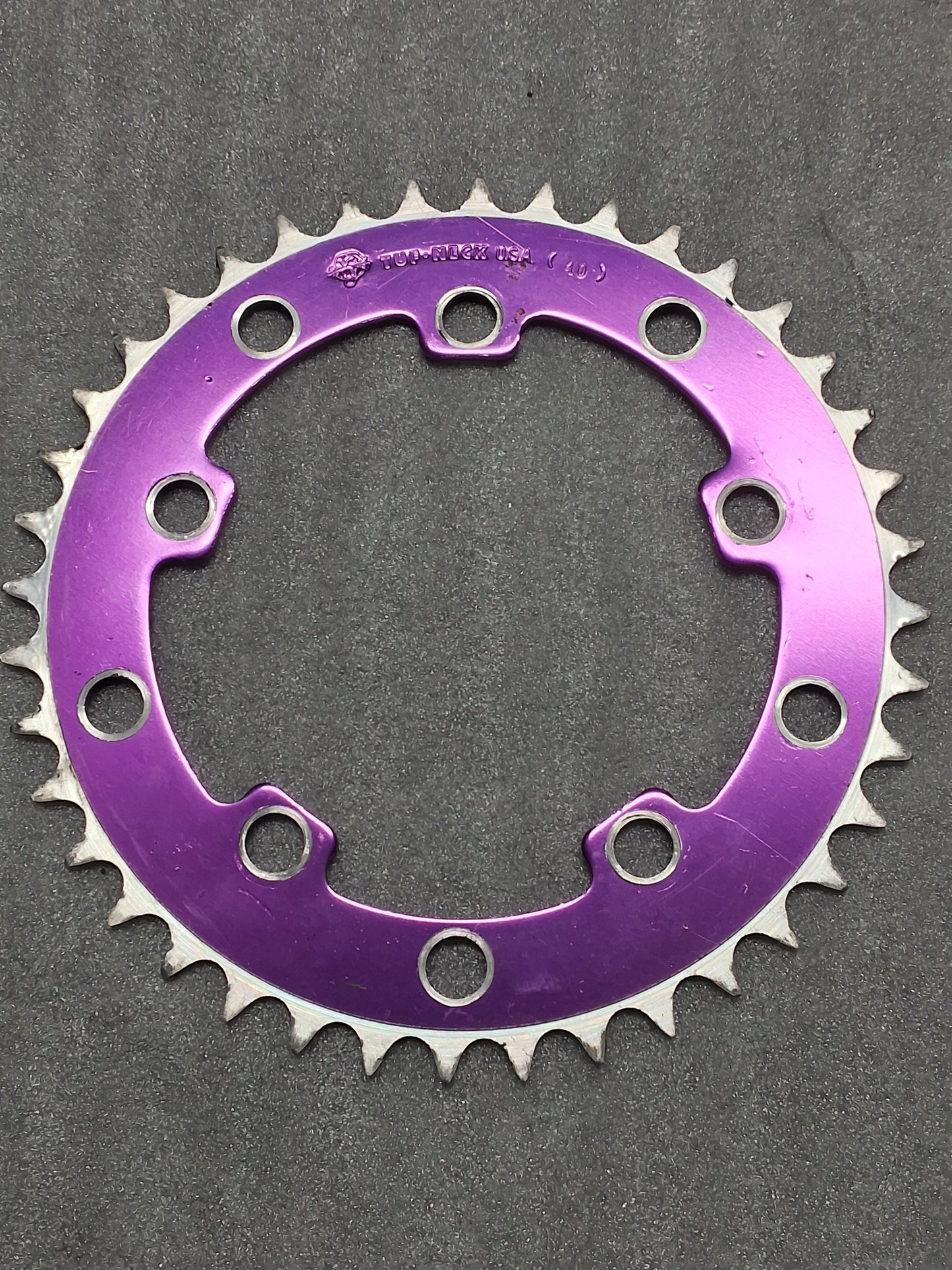 Tuf-Neck USA 40T 110 BCD Chainring (Purple Anodized), Used, Blemished