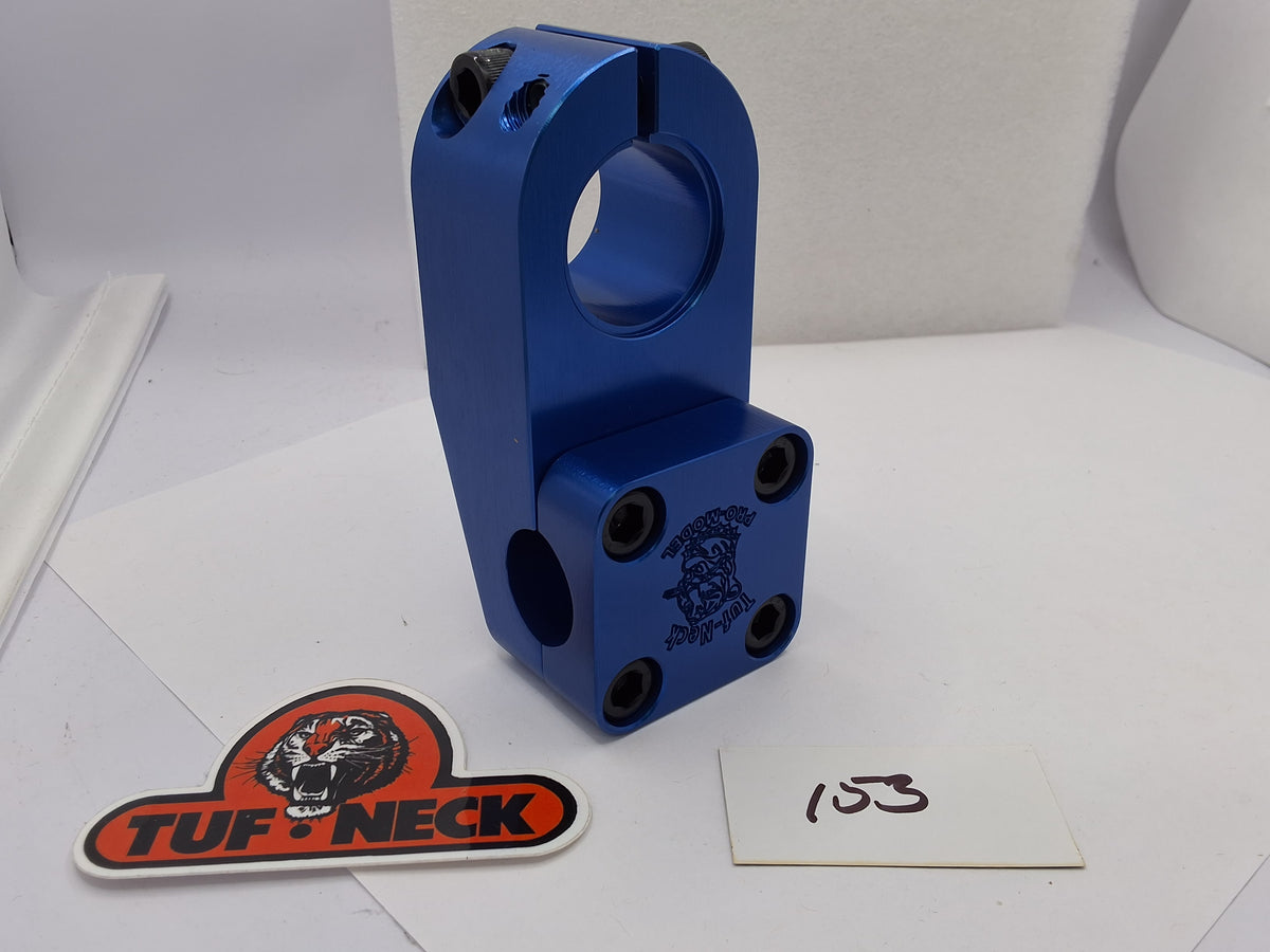 Blue Tuf-Neck Drunken Tiger Threadless 55mm BMX Stem *Barely Blemished