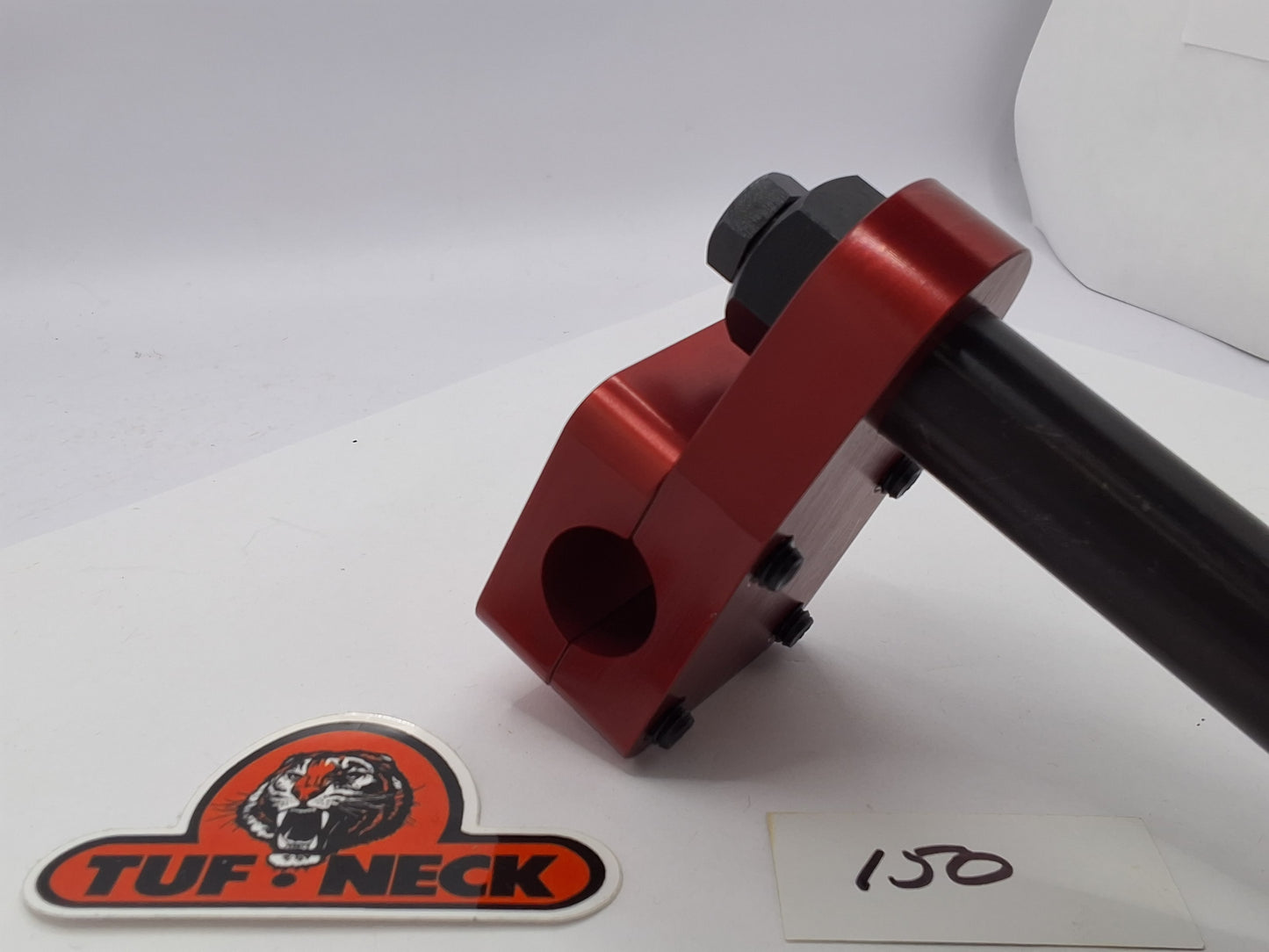 Red 1" Tuf-Neck Stamped Tiger Retro BMX Stem *Blemished #150