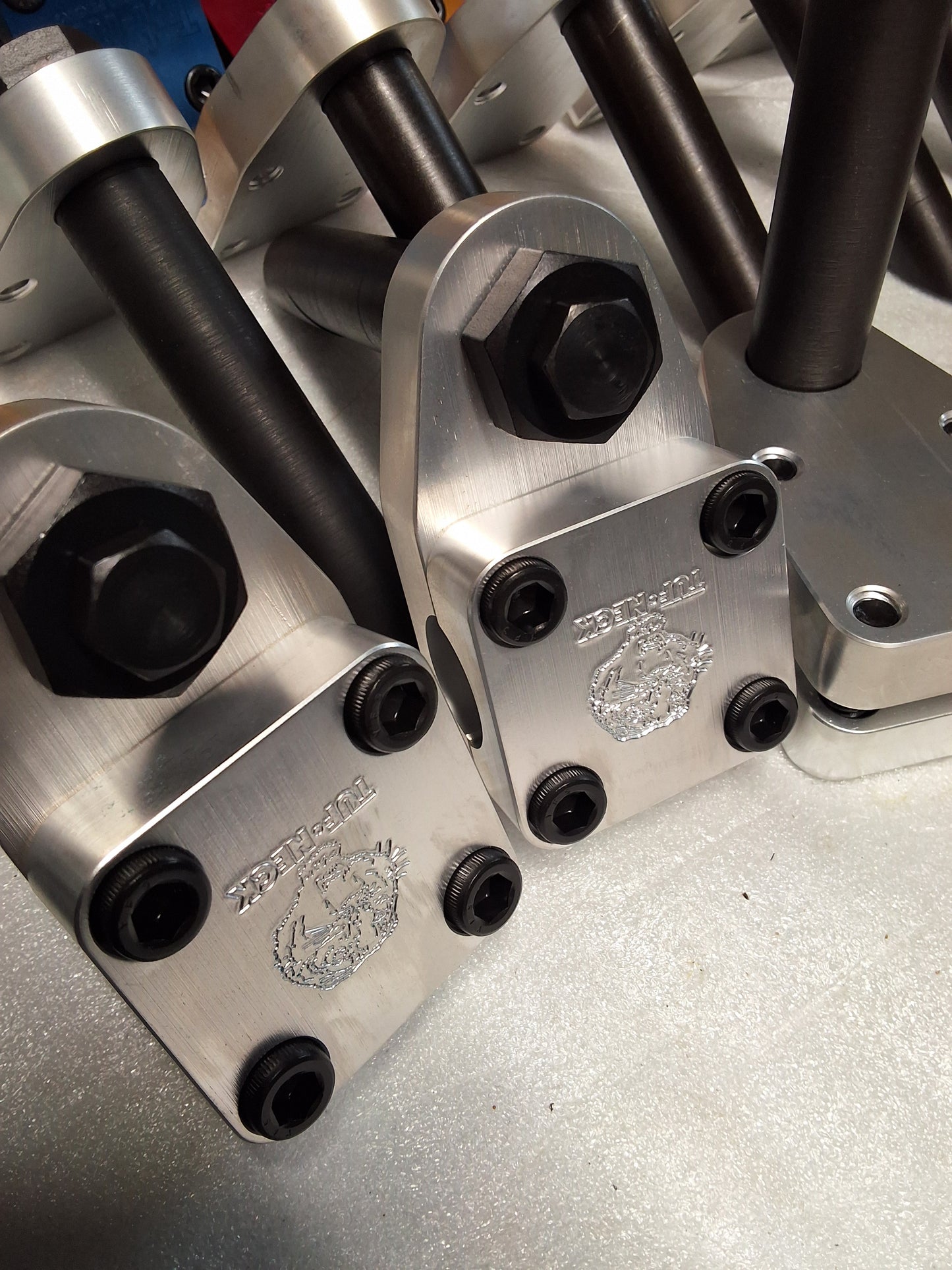 Raw, Unfinished, Blemished, 1" Tuf-Neck Stamped Tiger Retro BMX Stem