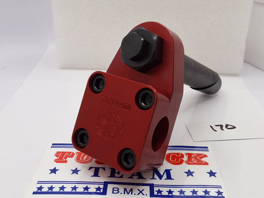 Red 1" Tuf-Neck Stamped Tiger Retro BMX Stem *Blemished #170