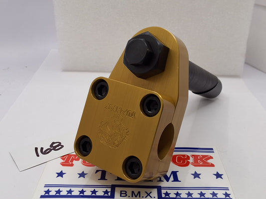 Gold 1" Tuf-Neck Stamped Tiger Retro BMX Stem *Blemished #168