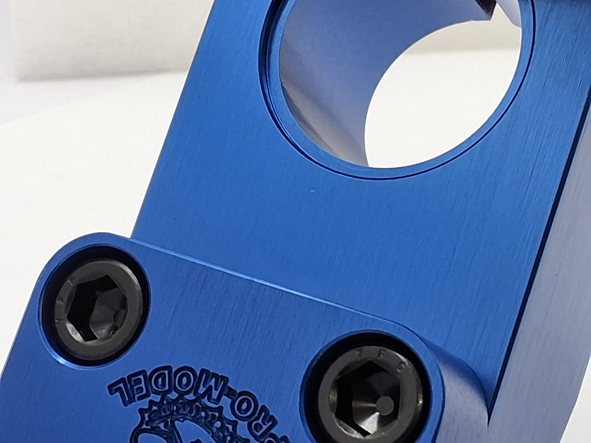 Blue Tuf-Neck Drunken Tiger Threadless 55mm BMX Stem *Barely Blemished