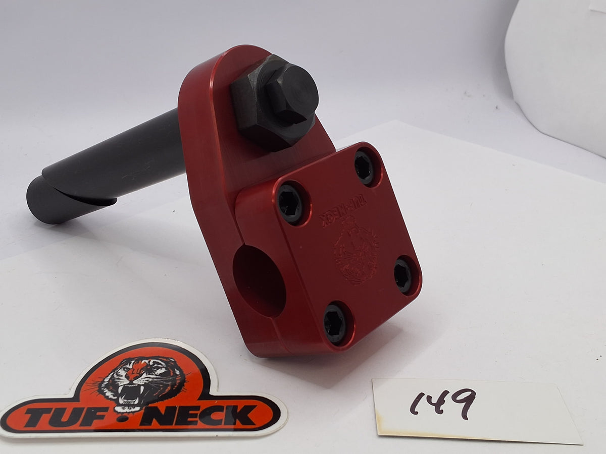Red 1" Tuf-Neck Stamped Tiger Retro BMX Stem *Blemished #149
