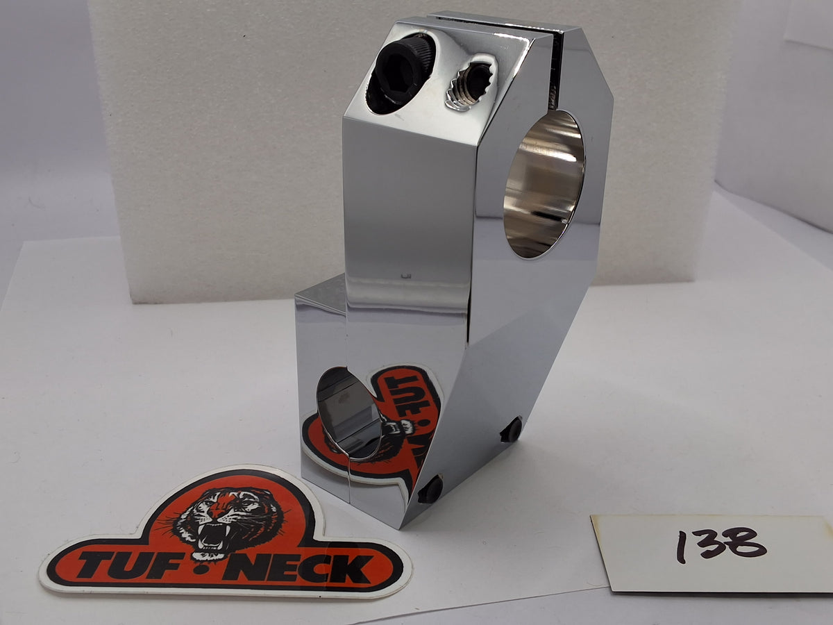 Chrome Tuf-Neck Patent Pending 1-1/8 Threadless 53mm BMX Stem *Blemished #138