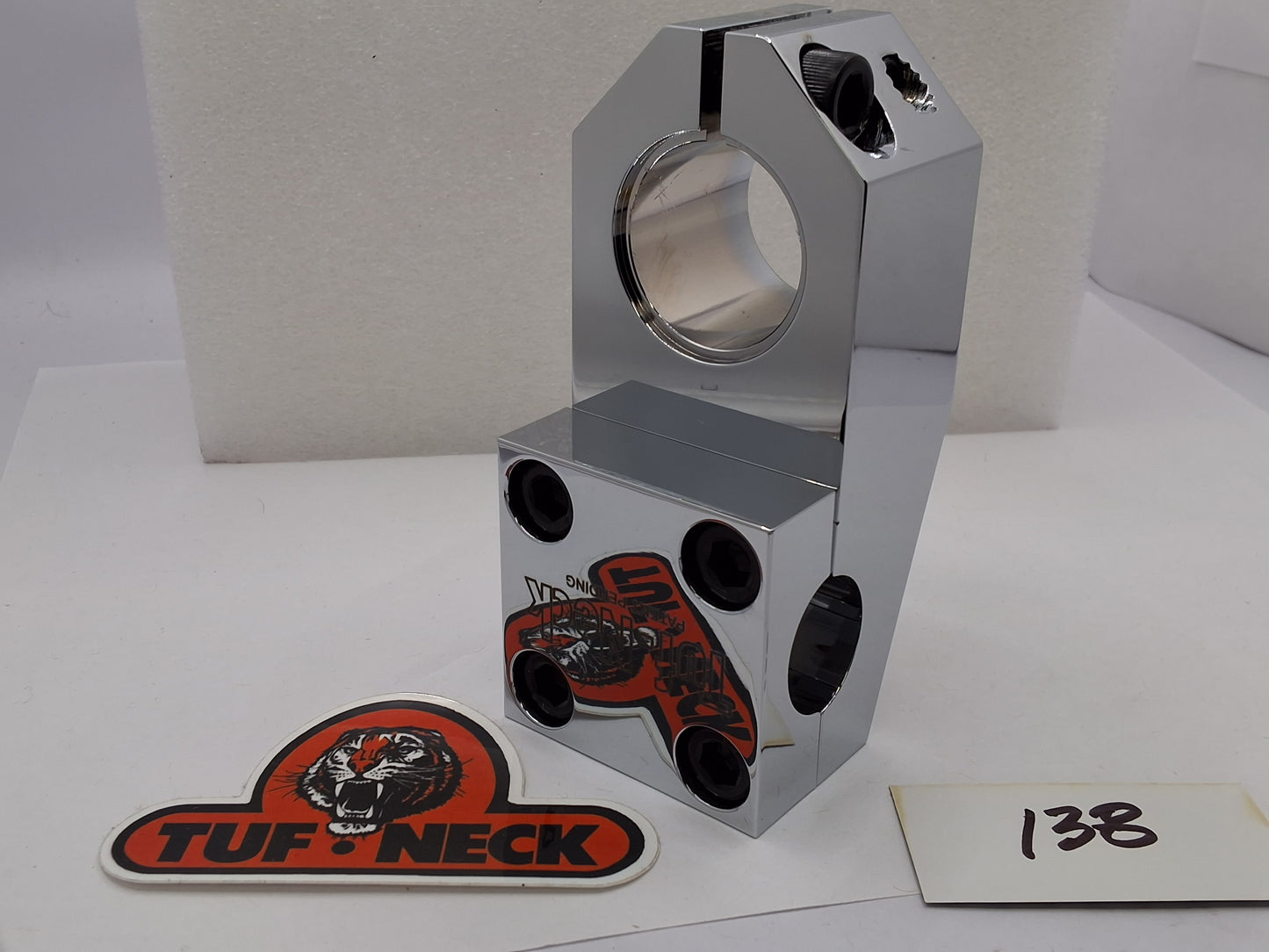 Chrome Tuf-Neck Patent Pending 1-1/8 Threadless 53mm BMX Stem *Blemished #138