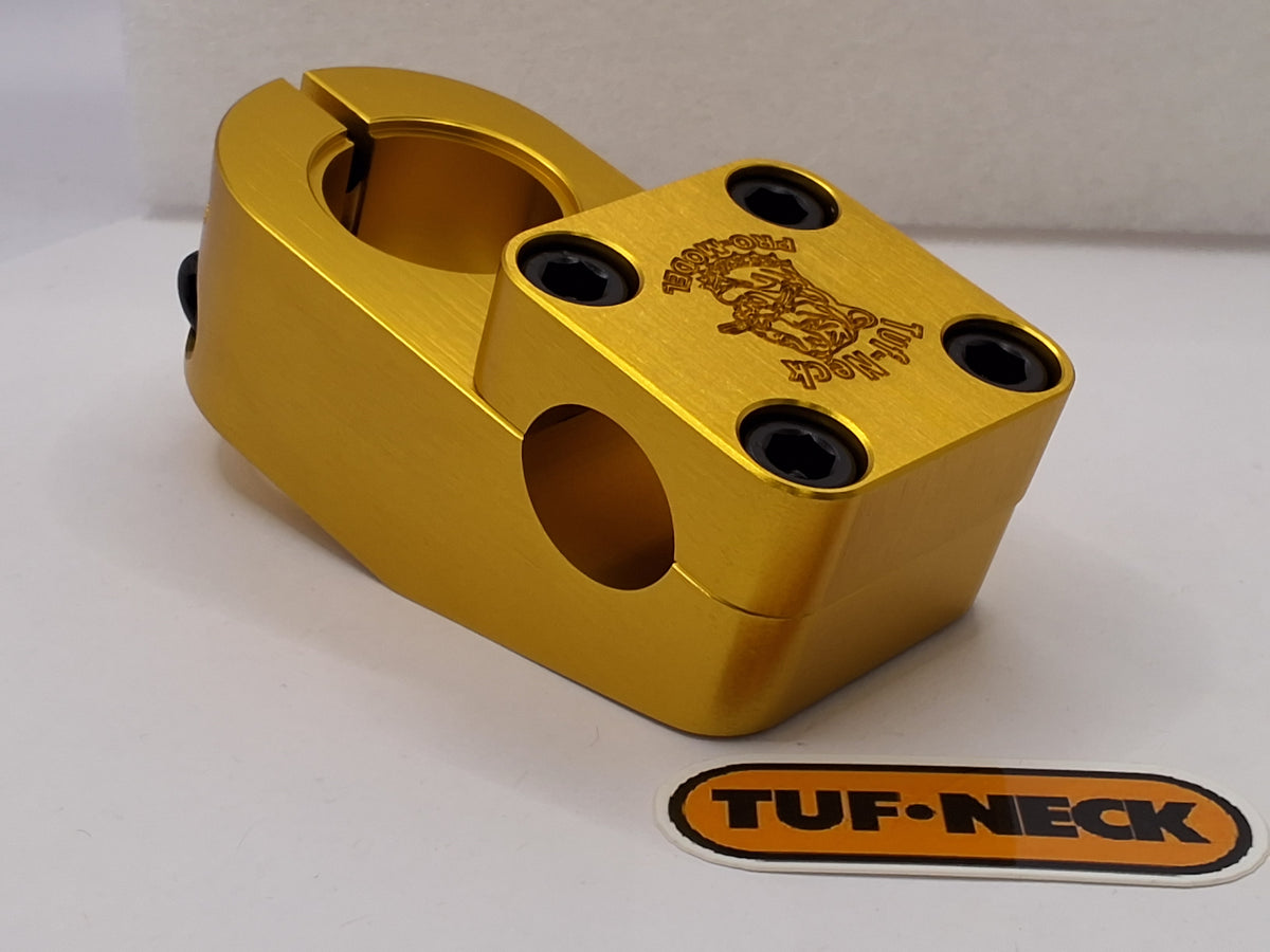 Gold Tuf-Neck Drunken Tiger Threadless 50mm BMX Stem *Barely Blemished
