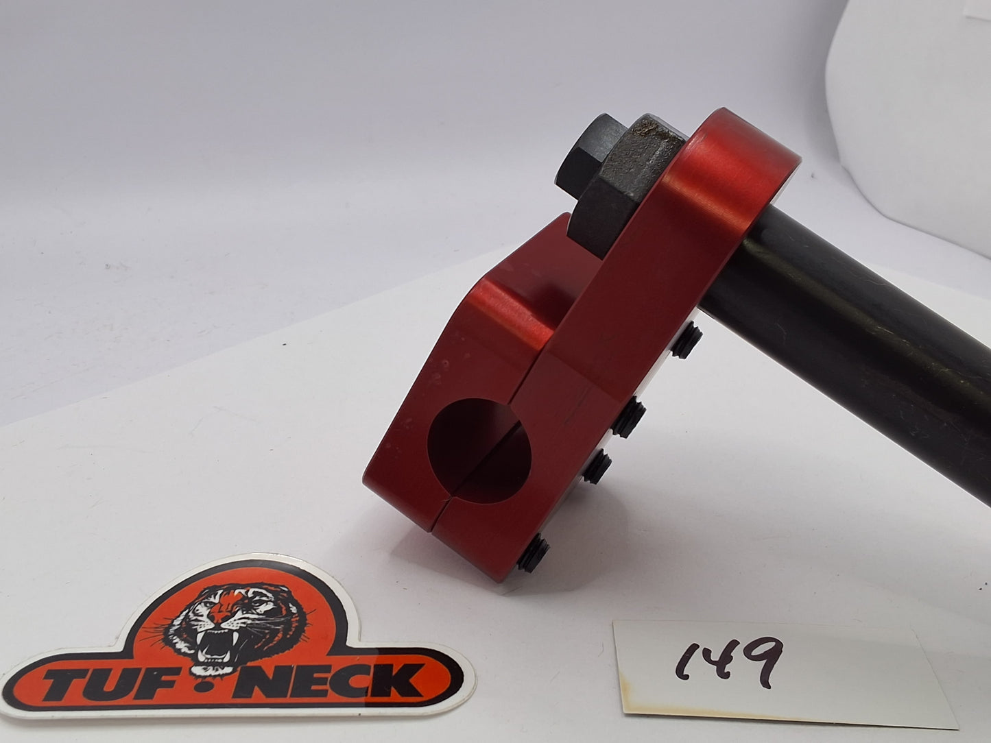 Red 1" Tuf-Neck Stamped Tiger Retro BMX Stem *Blemished #149